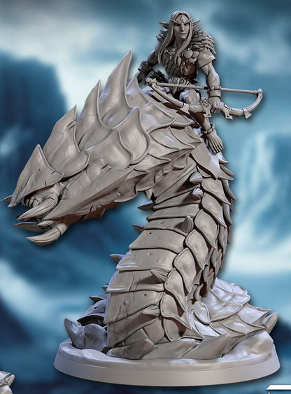 Frostworm Riders and Frostworm Miniatures