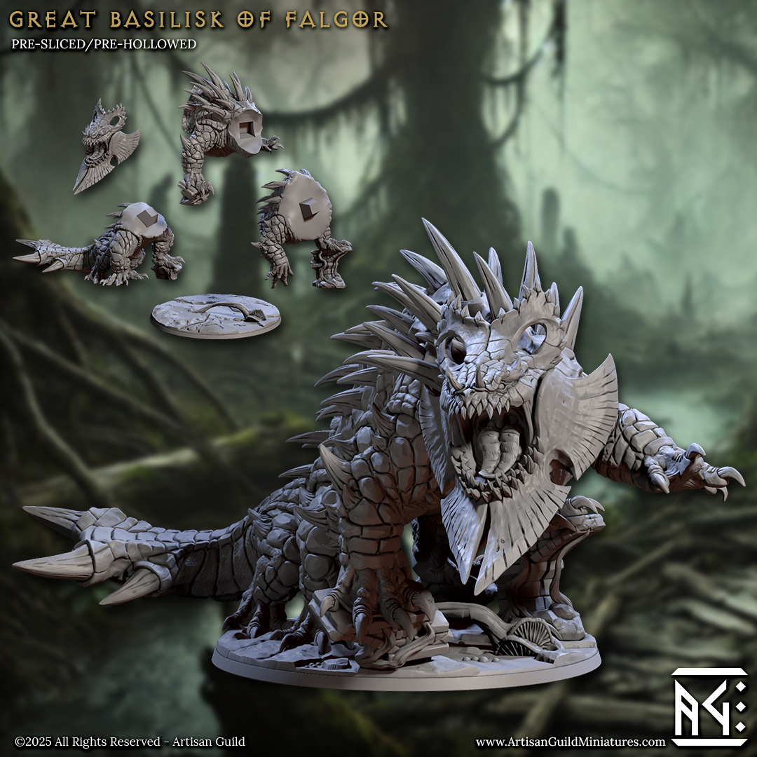 Great Basilisk of Falgor – Epic Monster Miniature