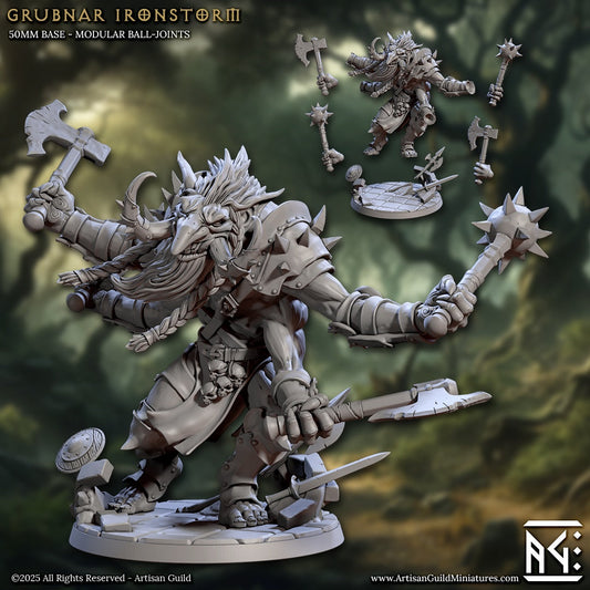 Grubnar Ironstorm - Troll Warlord - Fantasy Miniature