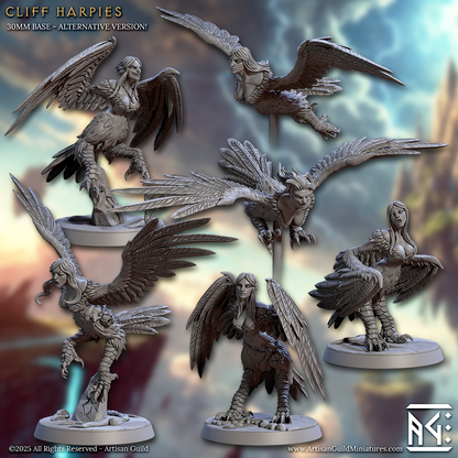 Cliff Harpies – Female Harpy Miniatures