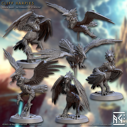 Cliff Harpies – Female Harpy Miniatures