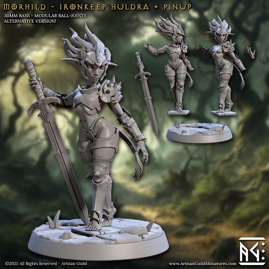 Morhild, Ironkeep Huldra - Female Troll Warrior (SFW/NSFW 18+ Only) - Fantasy Miniature
