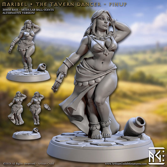 Maribel – Tavern Dancer Pinup Miniature – Villager & Townsfolk Vol. 1 (SFW/NSFW 18+ Only)