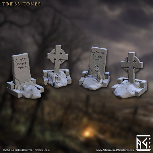 Gravestone Scatter – Resin Tabletop Terrain