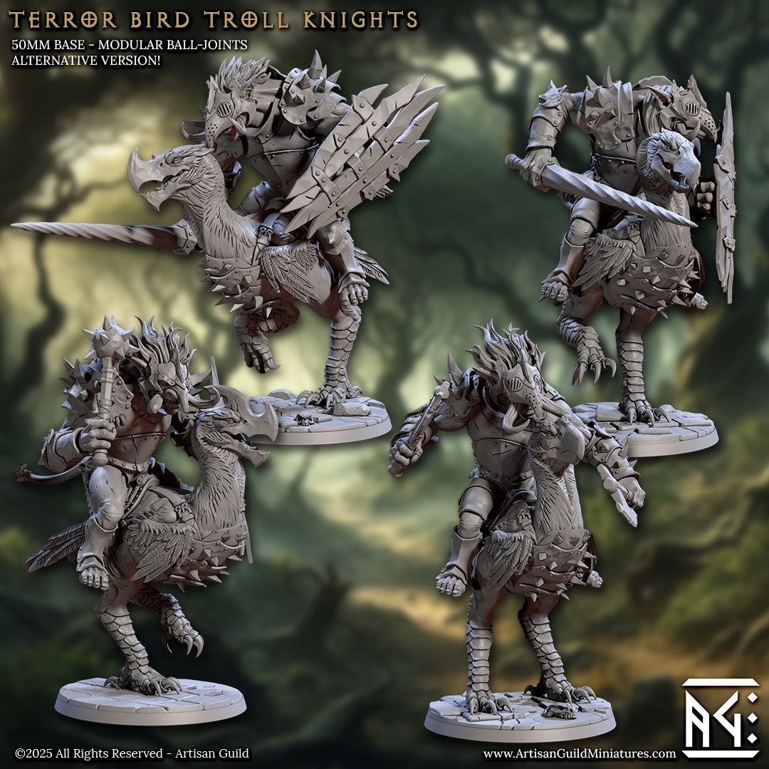 Terror Birds - Fantasy Mounts and Troll Knights - Fantasy Miniatures