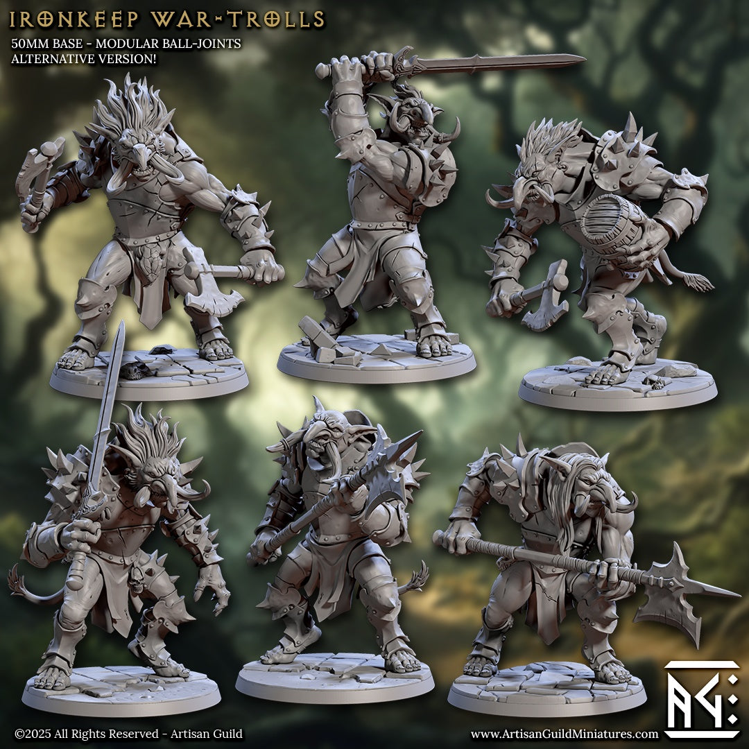 Ironkeep War-Trolls - Armored Troll Warriors - Fantasy Miniatures