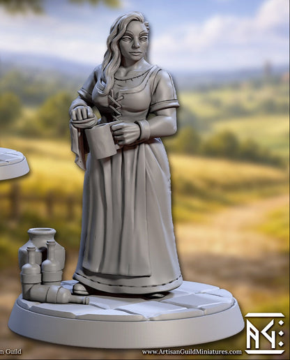 Townsfolk Women – Female NPC Miniatures – Villager & Townsfolk Vol. 1