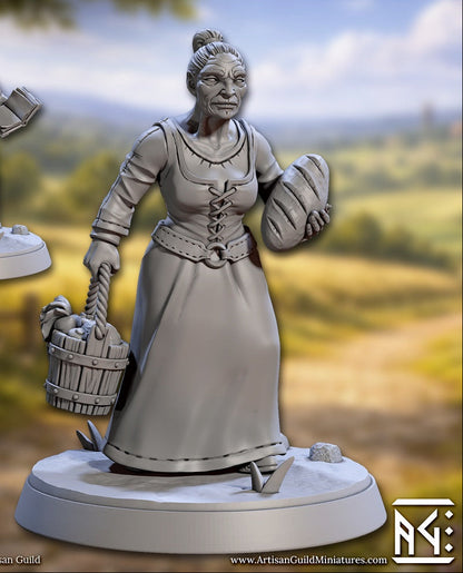 Townsfolk Women – Female NPC Miniatures – Villager & Townsfolk Vol. 1