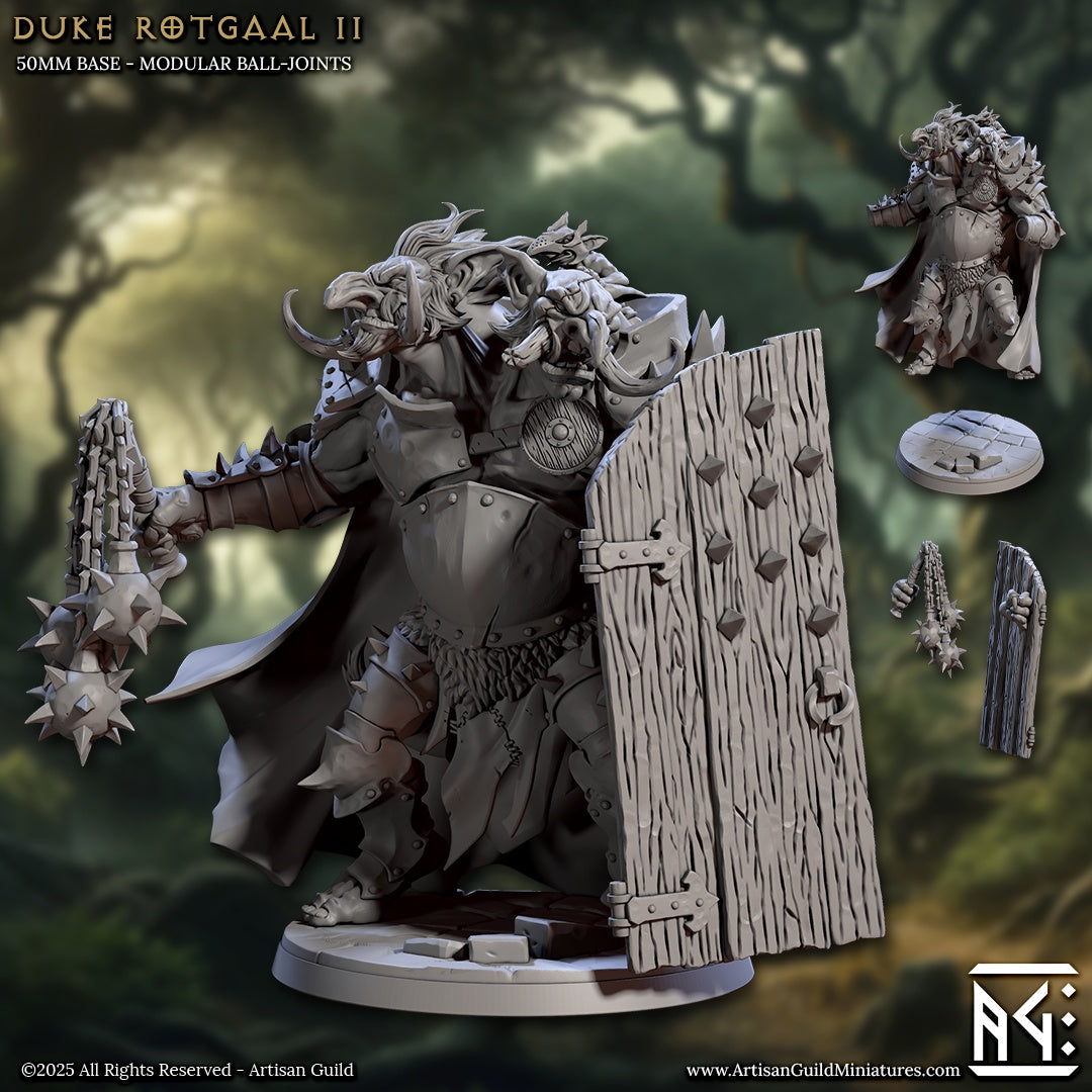Duke Rotgaal II - Troll Warlord - Fantasy Miniature