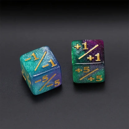 16mm Counting Dice | +1/-1 Double-Sided Six-Sided Dice | MTG Magic Counter
