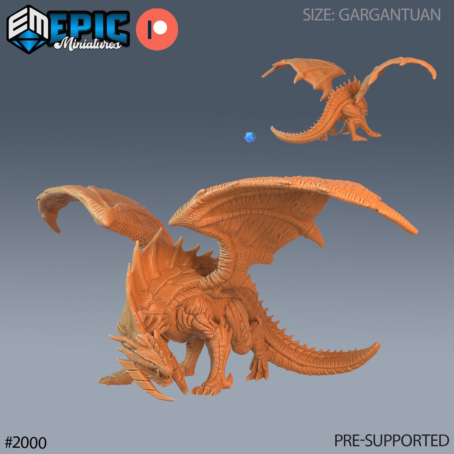 Adamantine Dragon – Gargantuan Dragon Miniature