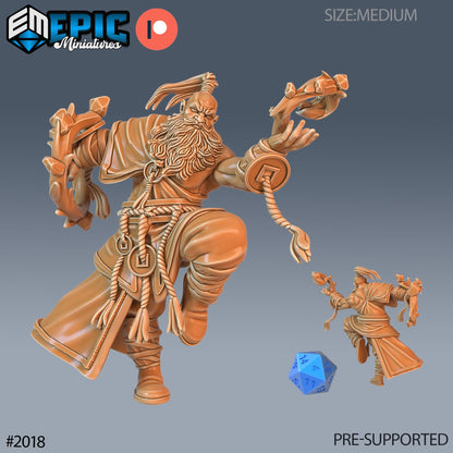 Half Dwarf Monk Miniature Set