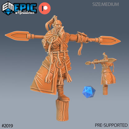 Half Dwarf Monk Miniature Set