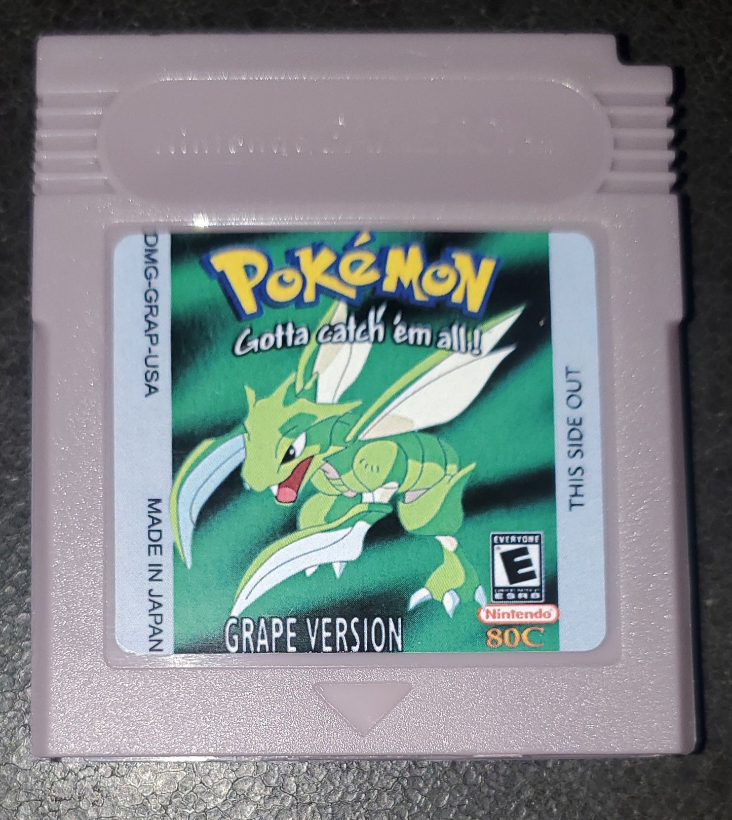 Pokemon Grape GBC Video Game Cartridge Gameboy Color ROM Hack