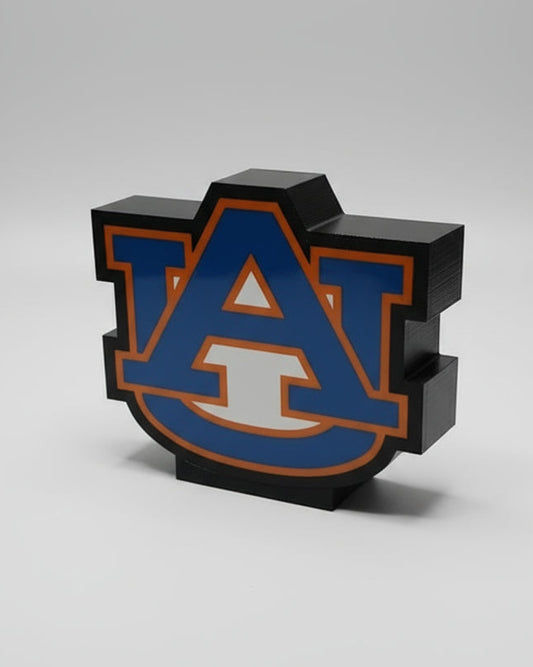 Auburn University logo on a wooden surface