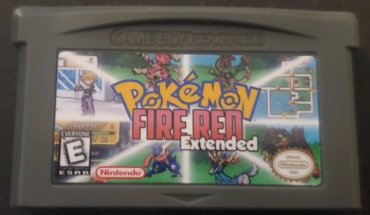 Pokemon FireRed Extended GBA ROM Hack Video Game Boy Advance