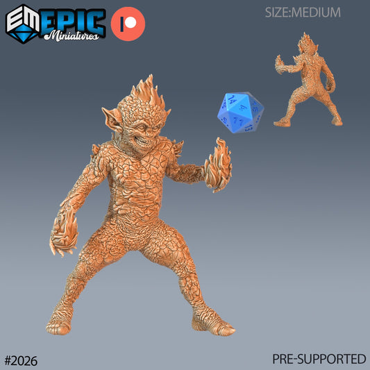 Magmin Miniatures – Medium Fire Elemental Monsters