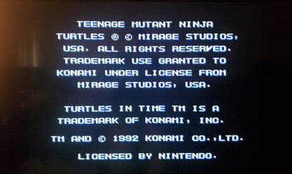 TMNT 4 Turtles in Time SNES Video Game Super Nintendo Ninja Turtles
