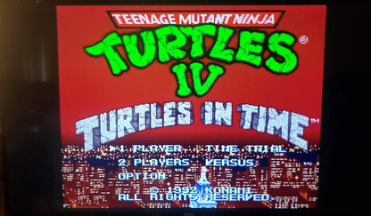 TMNT 4 Turtles in Time SNES Video Game Super Nintendo Ninja Turtles