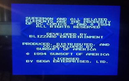 The Death and Return of Superman Sega Genesis Mega Drive Video Game