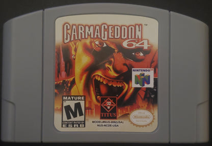 Carmageddon N64 Nintendo 64 Video Game Cartridge 2000