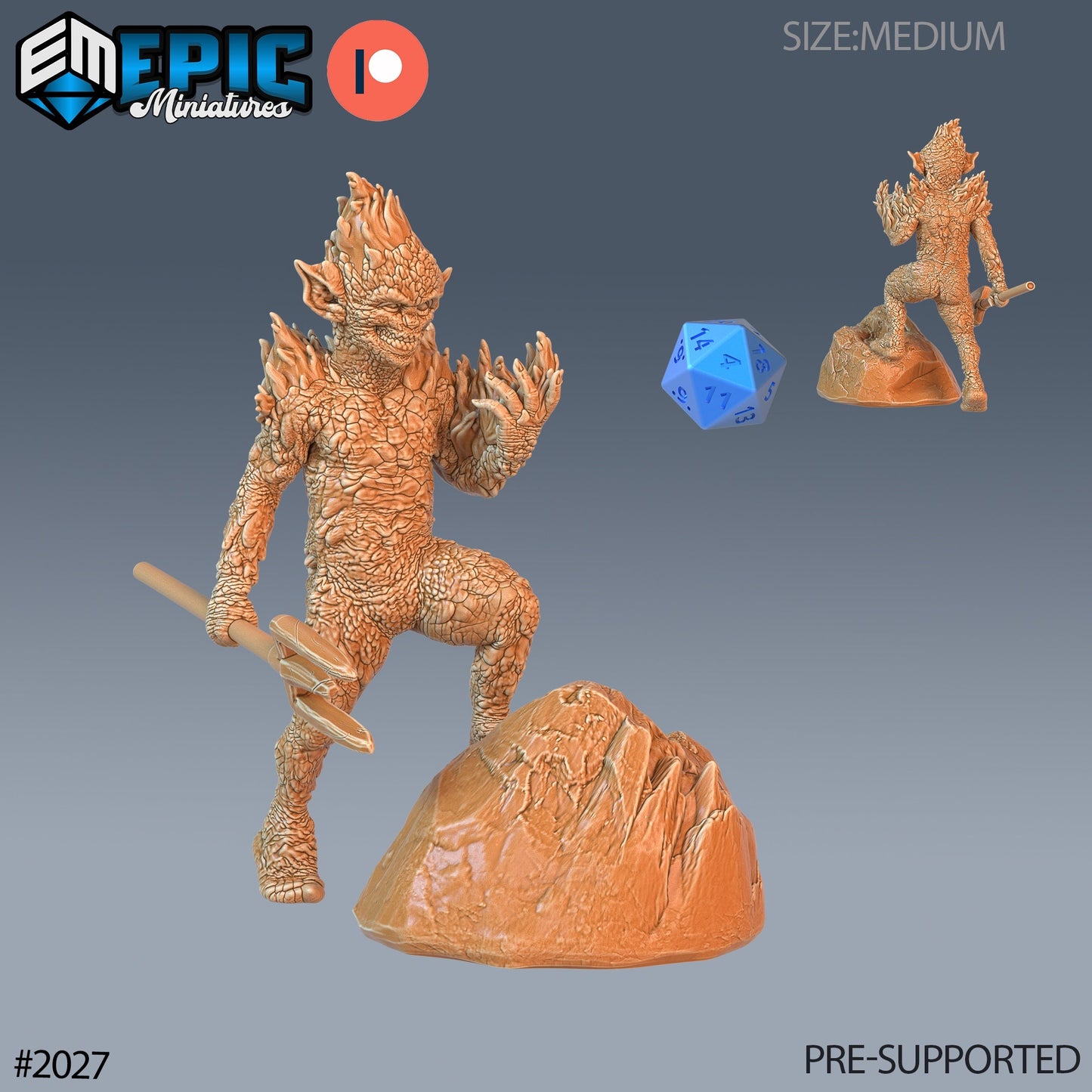 Magmin Miniatures – Medium Fire Elemental Monsters