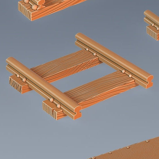 Dwarf Mine Carts and Tracks Scatter – Rails, Ore Wagons, Tables, and Terrain