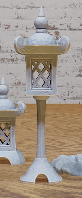 Eastern Temple Scatter - Stone Lamps
