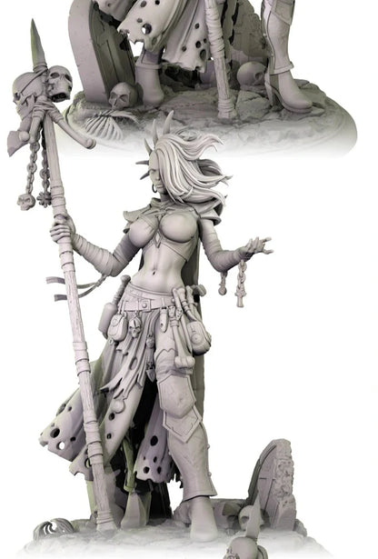 Morwenna Dreadspire - Necromancer of the Withered Path (SFW/NSFW 18+) - 75mm Scale