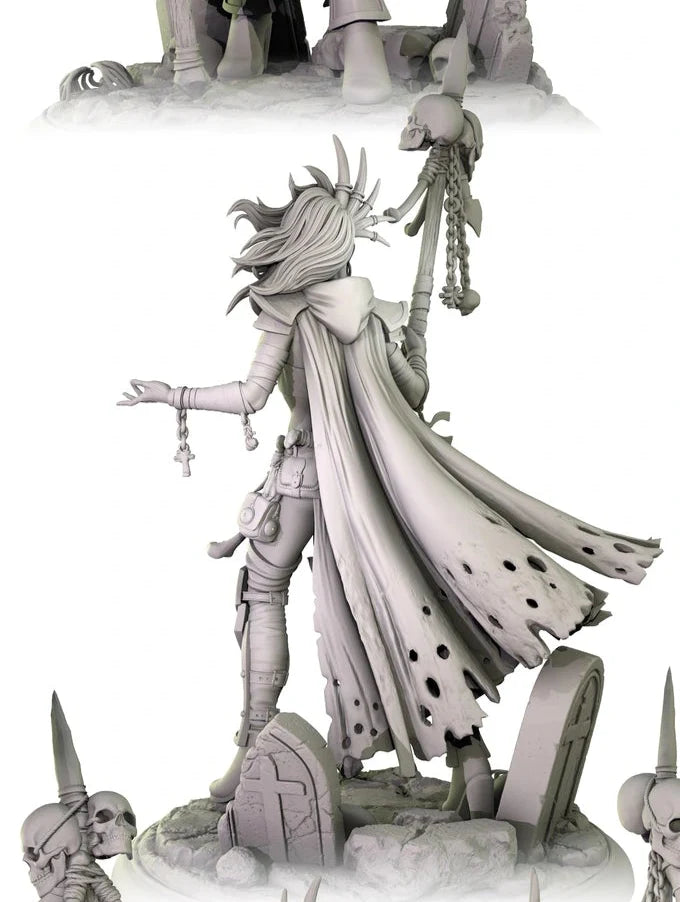 Morwenna Dreadspire - Necromancer of the Withered Path (SFW/NSFW 18+) - 75mm Scale
