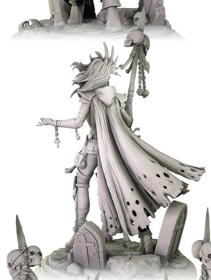 Morwenna Dreadspire - Necromancer of the Withered Path (SFW/NSFW 18+) - 75mm Scale