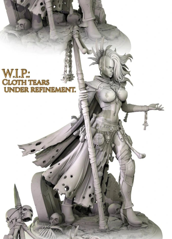 Morwenna Dreadspire - Necromancer of the Withered Path (SFW/NSFW 18+) - 75mm Scale