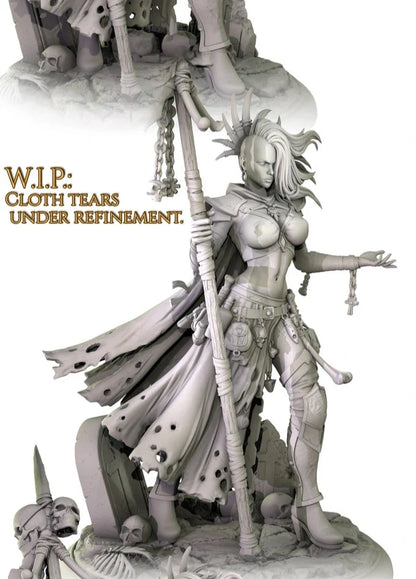 Morwenna Dreadspire - Necromancer of the Withered Path (SFW/NSFW 18+) - 75mm Scale