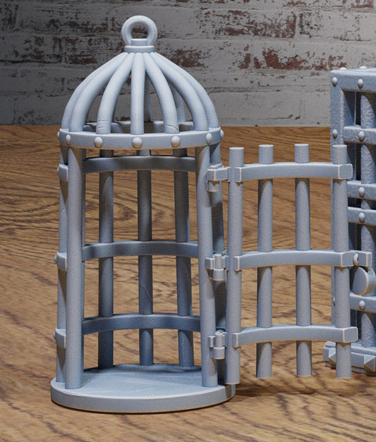 Bandit Camp Scatter Terrain – Hanging Cage & Iron Prison Cell