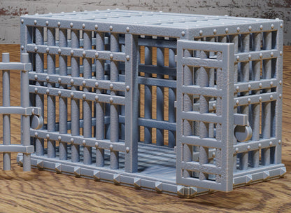 Bandit Camp Scatter Terrain – Hanging Cage & Iron Prison Cell