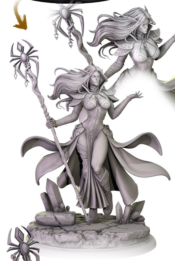 Drismera T'shar - Drow Archmage (SFW/NSFW 18+) - 75mm Scale