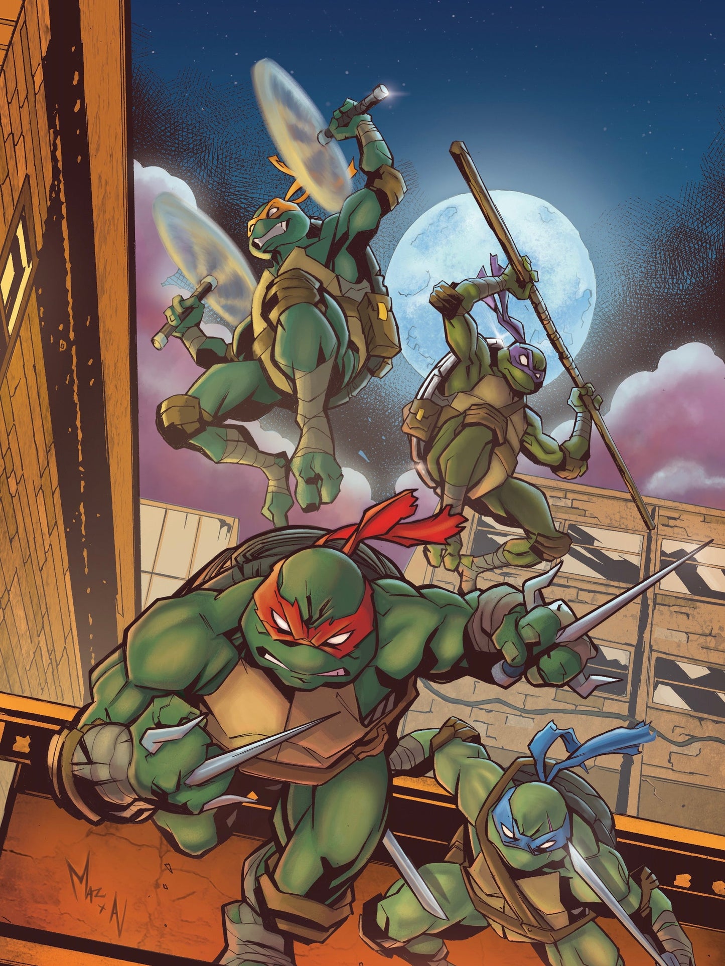Teenage Mutant Ninja Turtles #13  Aurelio Mazzara Virgin/Trade + Jason Flowers Black Saber Exclusive