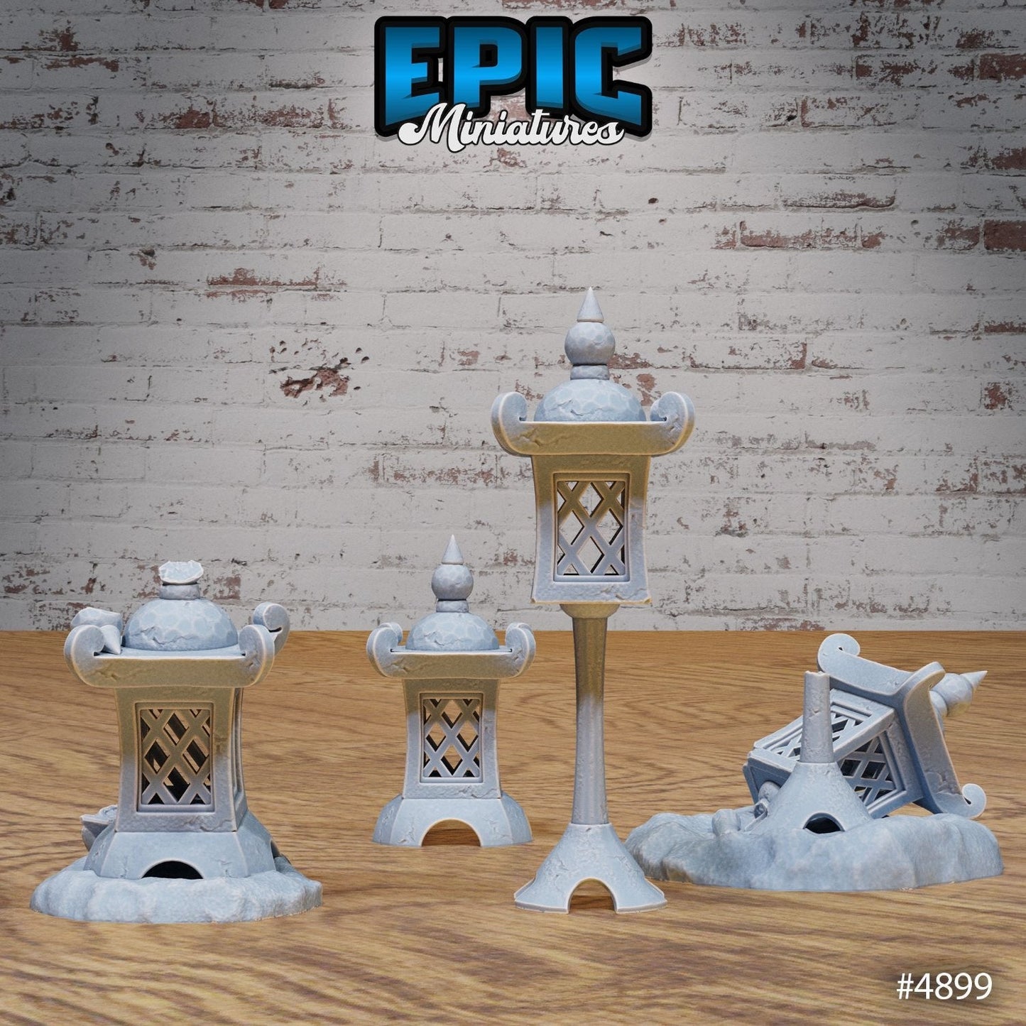 Eastern Temple Scatter - Stone Lamps