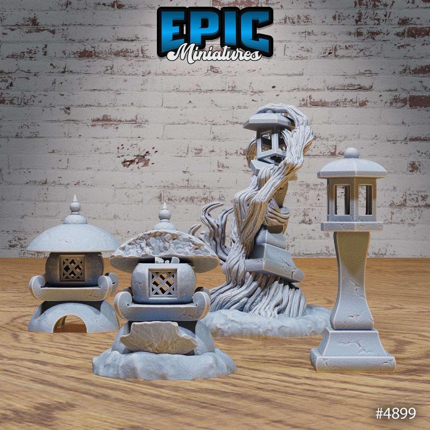 Eastern Temple Scatter - Stone Lamps