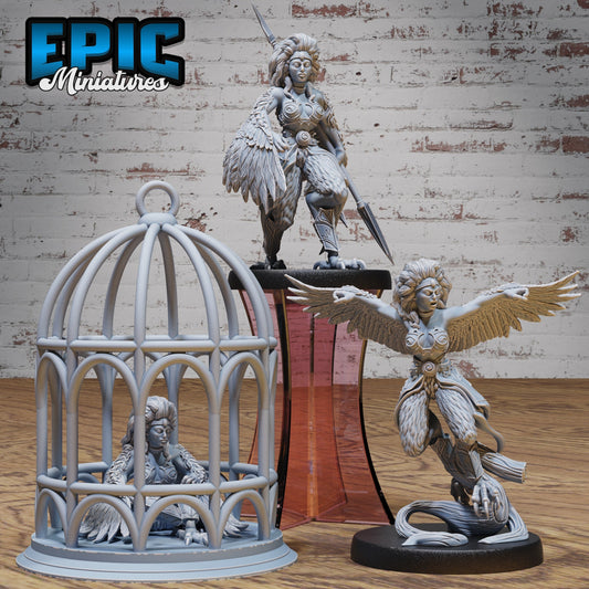 Captured Harpy – Enslaved Monster Miniatures