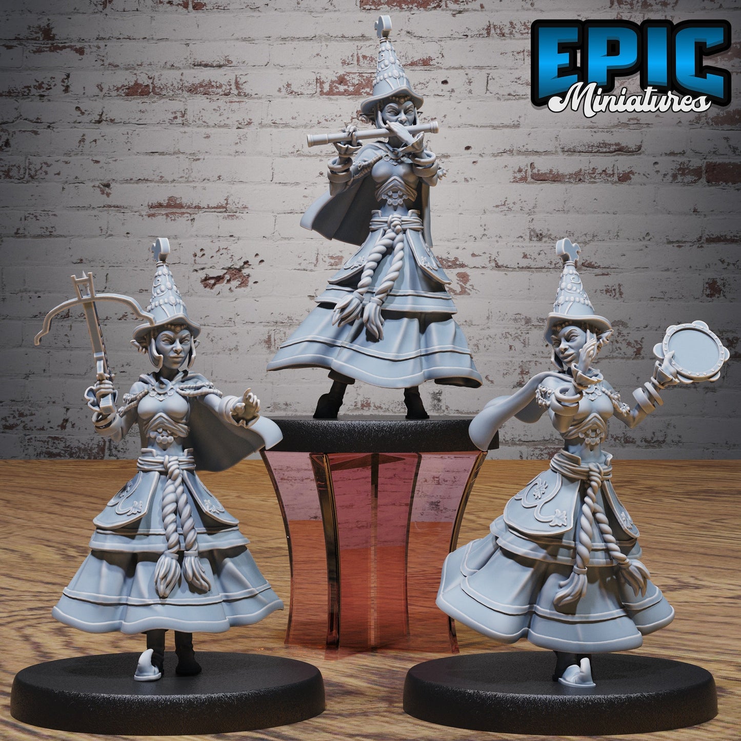 Half-Elf Bard - Performer / Half-Elf Female - Miniatures