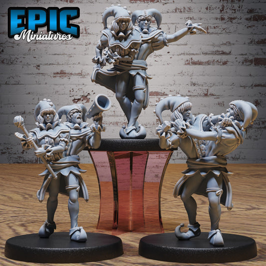 Conjoined Twins - Dual-Headed Jester / Humanoid Male - Miniatures
