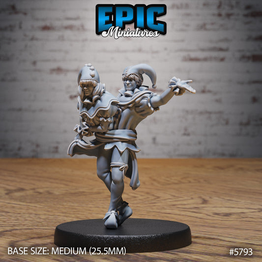Conjoined Twins - Dual-Headed Jester / Humanoid Male - Miniatures