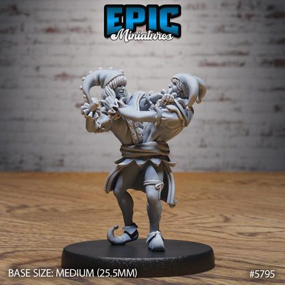 Conjoined Twins - Dual-Headed Jester / Humanoid Male - Miniatures