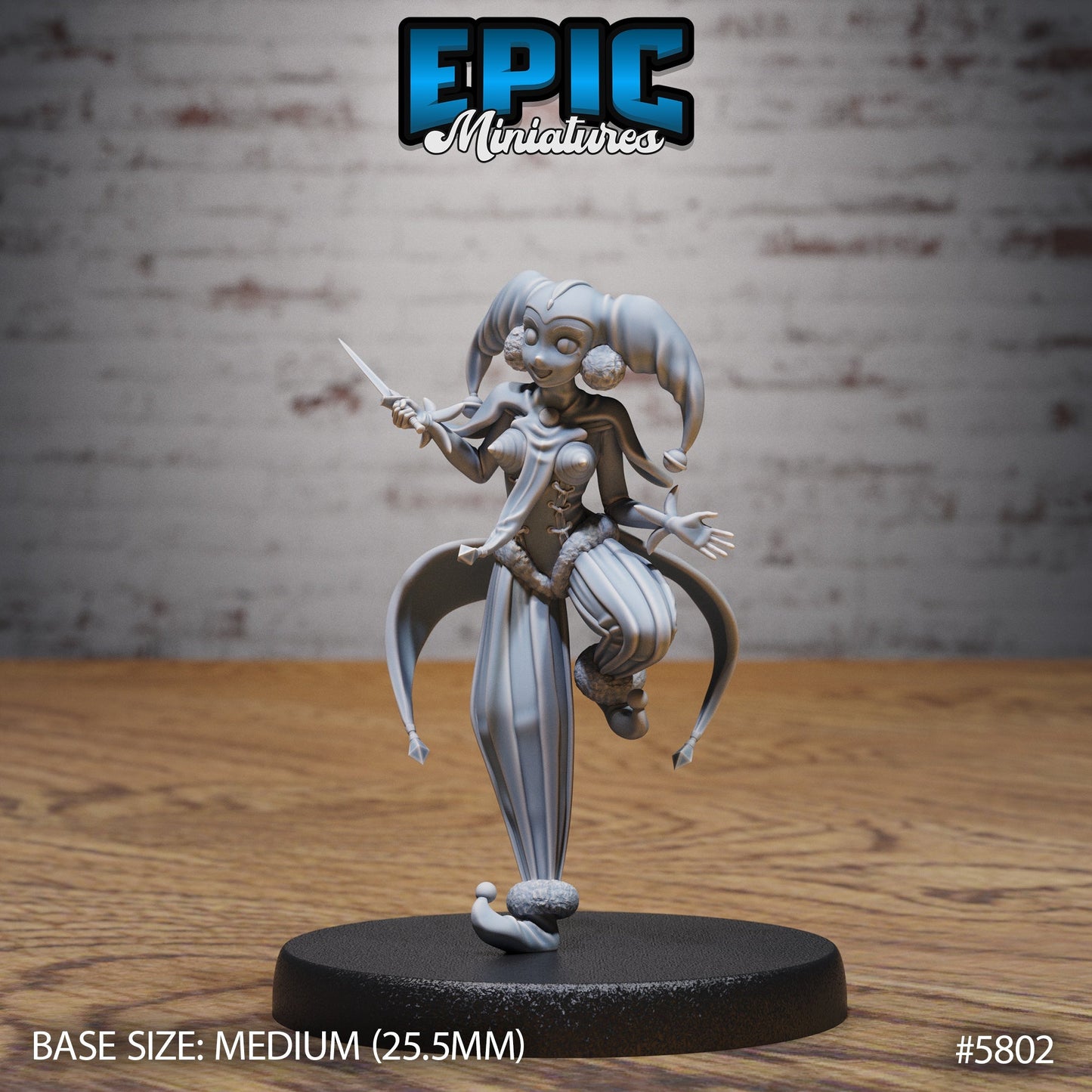 Jester Girl - Trickster / Chaotic Entertainer - Miniatures