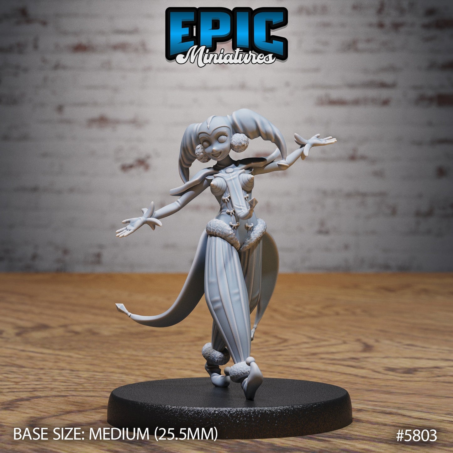 Jester Girl - Trickster / Chaotic Entertainer - Miniatures