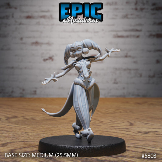 Jester Girl - Trickster / Chaotic Entertainer - Miniatures