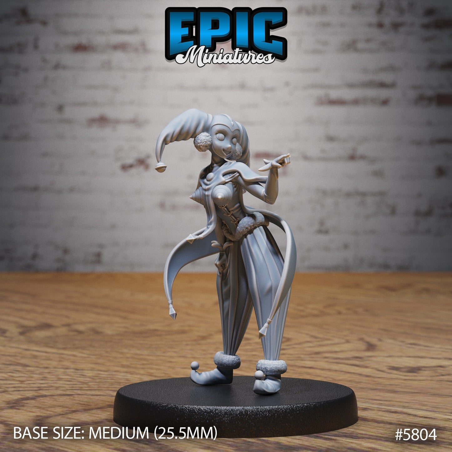 Jester Girl - Trickster / Chaotic Entertainer - Miniatures