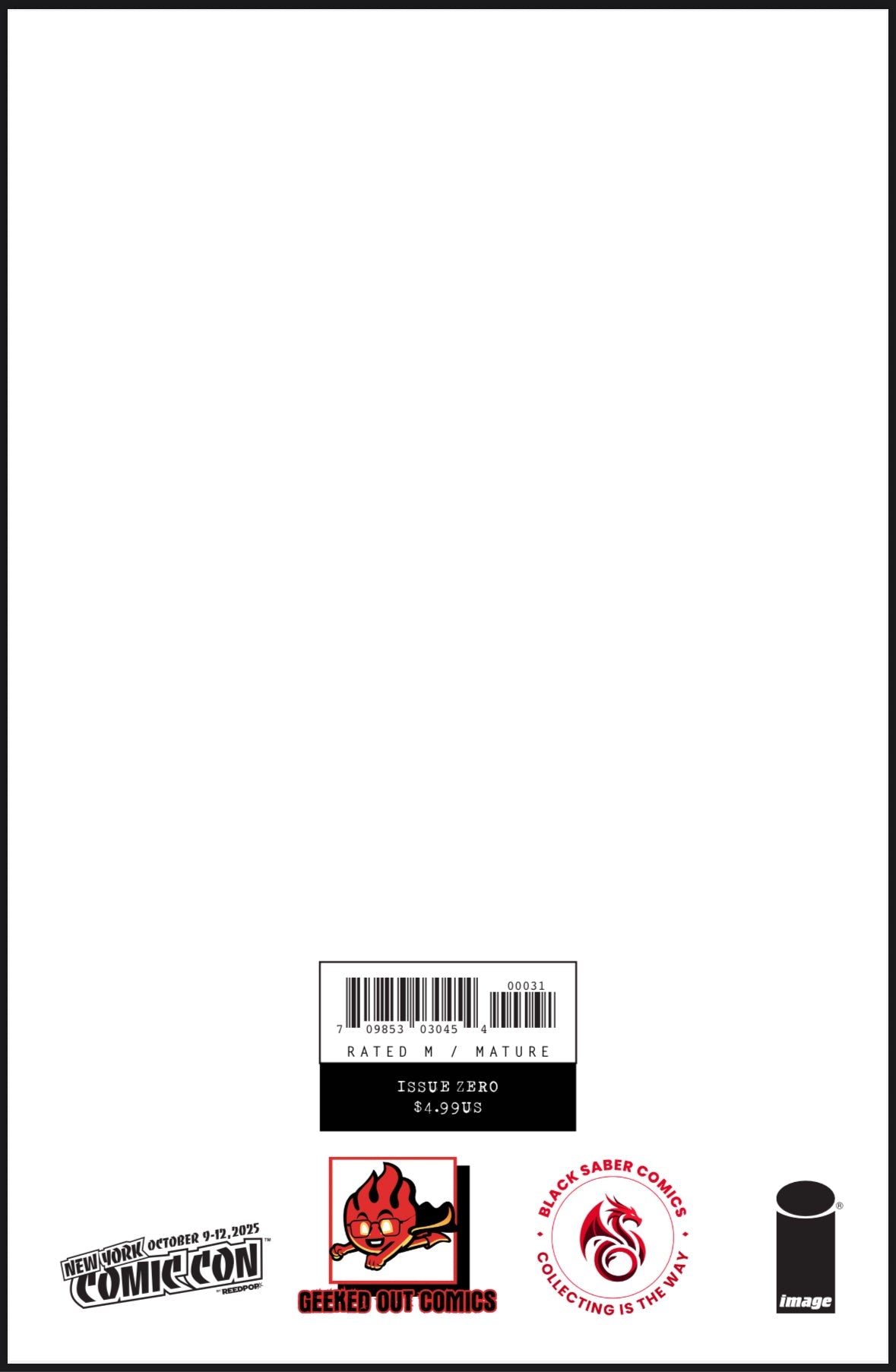Image: Department Of Truth #0 Black Saber Comics NYCC Exclusive Ltd 400 Blank/ Sketch