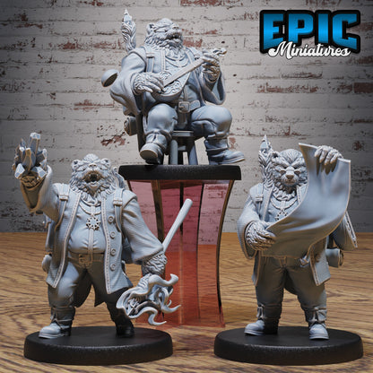 Bear Bard – Anthropomorphic Bard – Resin Tabletop Miniature